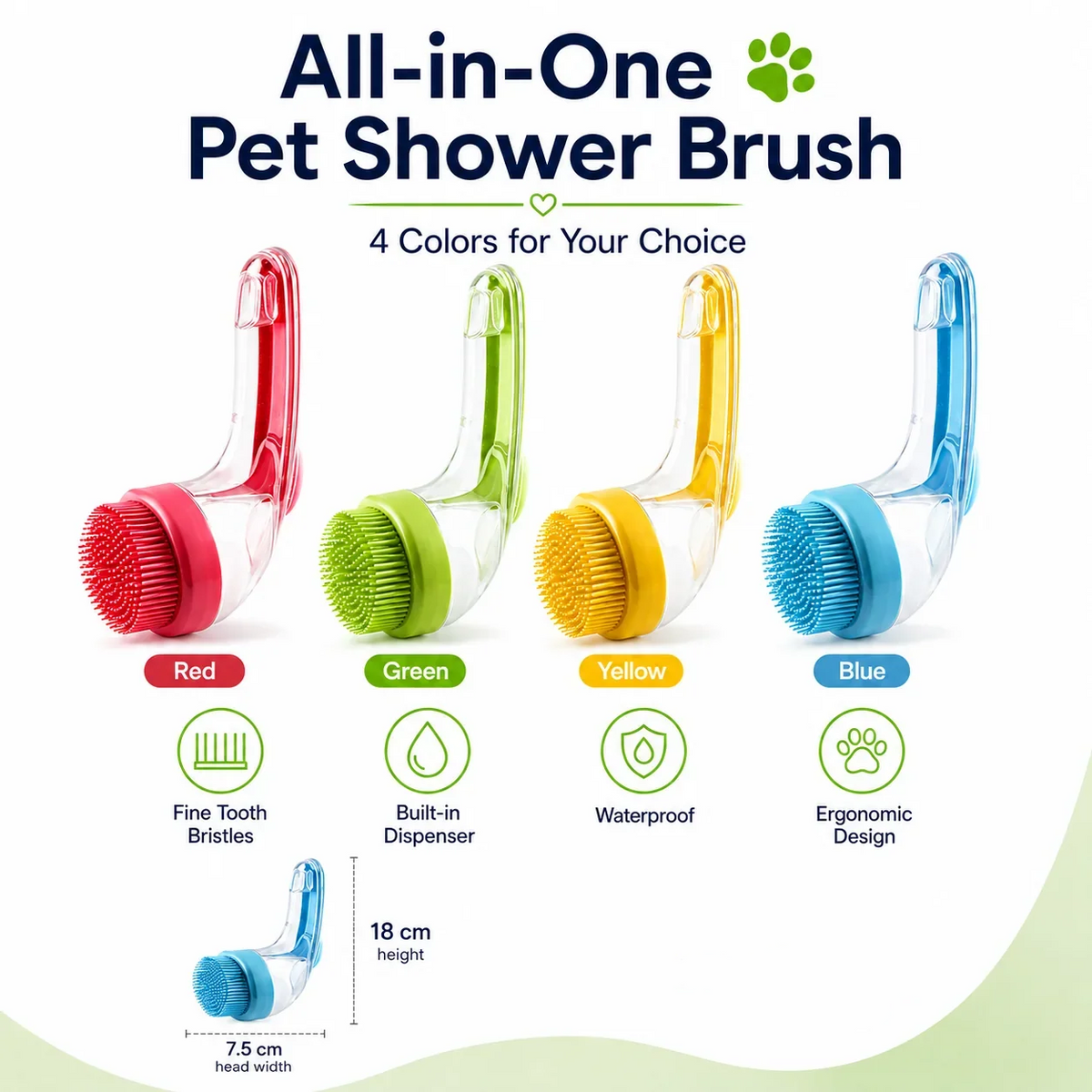 Pet Bath Brush – Grooming Tool